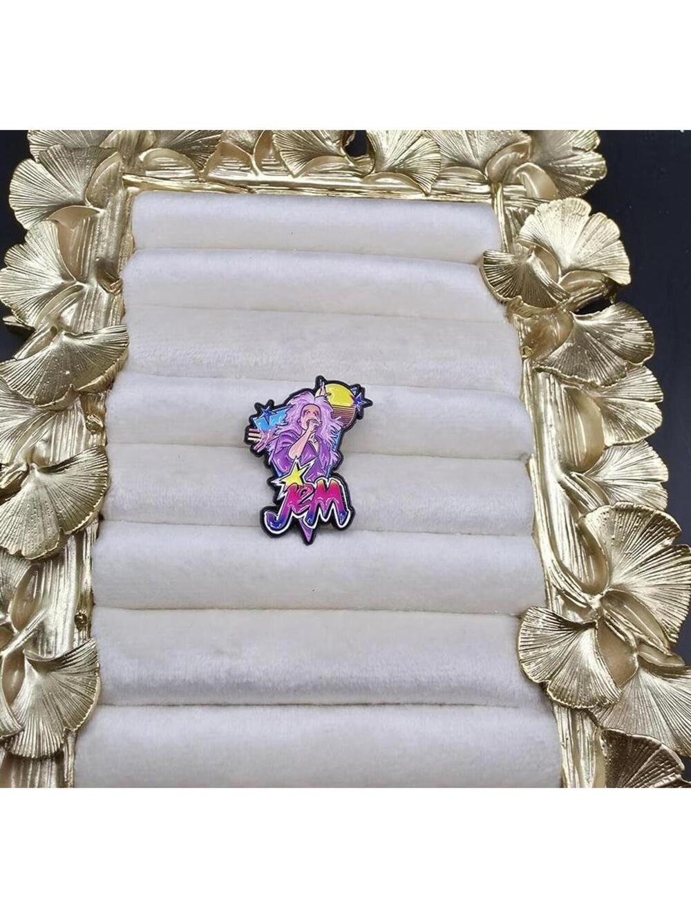 Jem and the Holograms Enamel Pin Brooch Retro 80s Pop Music Collectible - Picture 5 of 5